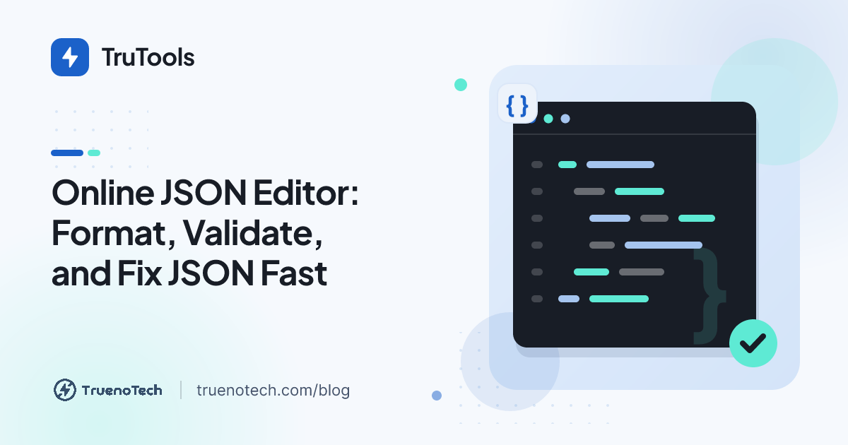 A formatted JSON document in an online editor