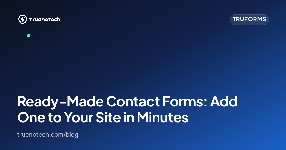 A simple contact form embedded on a website